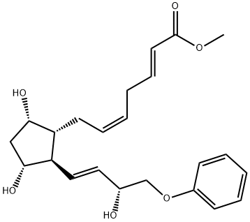 (2E,5E)-7-[(1R)-3α,5α-Dihydroxy-2β-[(E,R)-4-phenoxy-3-hydroxy-1-butenyl]cyclopentan-1α-yl]-2,5-heptadienoic acid methyl ester 结构式