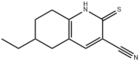 3-Quinolinecarbonitrile,6-ethyl-1,2,5,6,7,8-hexahydro-2-thioxo-(9CI) 化学構造式