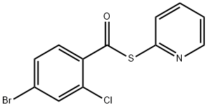 Benzenecarbothioic acid, 4-bromo-2-chloro-, S-2-pyridinyl ester,625446-26-6,结构式