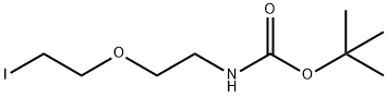 Carbamic acid, N-[2-(2-iodoethoxy)ethyl]-, 1,1-dimethylethyl ester Structure