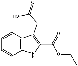1H-Indole-3-acetic acid, 2-(ethoxycarbonyl)- Struktur