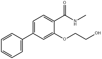 2-(β-Hydroxyethoxy)-N-methyl-4-phenylbenzamide Struktur