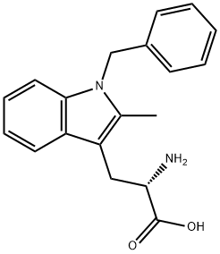 (αS)-α-Amino-1-benzyl-2-methyl-1H-indole-3-propionic acid 结构式