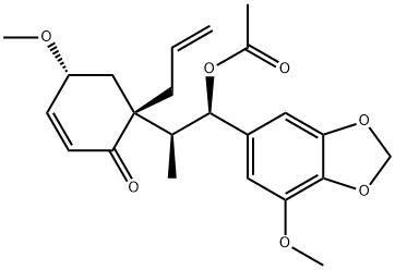 64332-39-4 (4R)-6α-[(1S,2R)-2-(Acetyloxy)-1-methyl-2-(7-methoxy-1,3-benzodioxol-5-yl)ethyl]-4α-methoxy-6-(2-propenyl)-2-cyclohexen-1-one