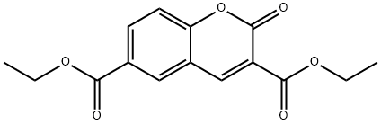 2-オキソ-α-クロメン-3,6-ジカルボン酸ジエチル 化学構造式