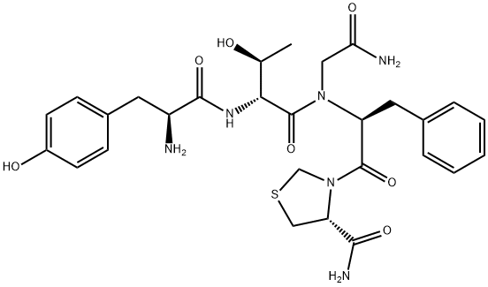 enkephalin, Thr(2)-Thz(5)-GlyNH2(3)- Structure