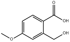 Benzoic acid, 2-(hydroxymethyl)-4-methoxy-,65399-12-4,结构式