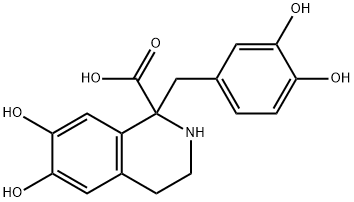 norlaudanosoline-1-carboxylic acid Structure