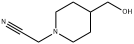 1-PIPERIDINEACETONITRILE,4-(HYDROXYMETHYL)-(9CI), 654663-53-3, 结构式