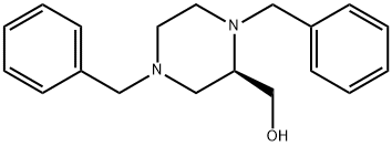 2-Piperazinemethanol, 1,4-bis(phenylmethyl)-, (2R)- Struktur