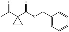 Cyclopropanecarboxylic acid, 1-acetyl-, phenylmethyl ester Struktur