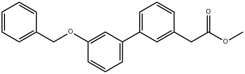 [1,1'-Biphenyl]-3-acetic acid, 3'-(phenylmethoxy)-, methyl ester 化学構造式
