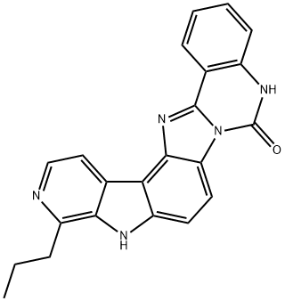 6H-Pyrido[4,3:4,5]pyrrolo[3,2:4,5]benzimidazo[1,2-c]quinazolin-6-one,  5,10-dihydro-11-propyl- Structure