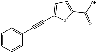 2-Thiophenecarboxylic acid, 5-(2-phenylethynyl)- Structure