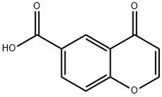 4H-1-Benzopyran-6-carboxylic acid, 4-oxo- 化学構造式