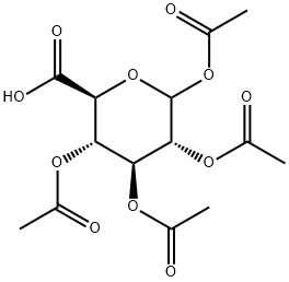 D-Glucopyranuronic acid, 1,2,3,4-tetraacetate 化学構造式