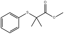 Propanoic acid, 2-methyl-2-(phenylthio)-, methyl ester Structure