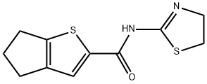 N-(4,5-Dihydro-2-thiazolyl)-5,6-dihydro-4H-cyclopenta[b]thiophene-2-carboxamide 结构式