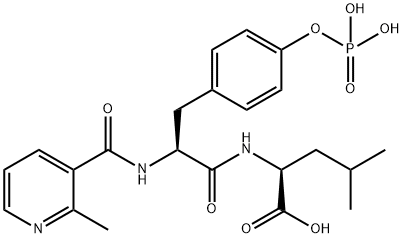 L-Leucine, N-[(2-methyl-3-pyridinyl)carbonyl]-O-phosphono-L-tyrosyl- (9CI) 化学構造式