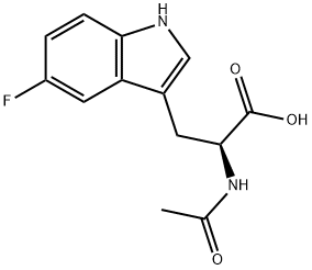 Nα-acetyl-5-fluoro-D,L-tryptophan 结构式