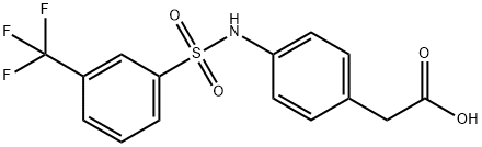 2-{4-[3-(三氟甲基)苯磺酰氨基]苯基}乙酸,735305-35-8,结构式