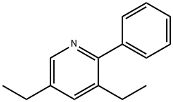 Pyridine, 3,5-diethyl-2-phenyl- Structure