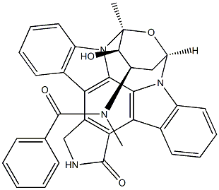 Benzamide, N-[(9S,10R,11R,13R)-2,3,10,11,12,13-hexahydro-10-hydroxy-9-methyl-1-oxo-9,13-epoxy-1H,9H-diindolo[1,2,3-gh:3',2',1'-lm]pyrrolo[3,4-j][1,7]benzodiazonin-11-yl]-N-methyl- Structure