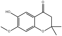 4H-1-Benzopyran-4-one, 2,3-dihydro-6-hydroxy-7-methoxy-2,2-dimethyl- Structure