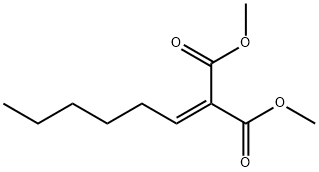 Propanedioic acid, 2-hexylidene-, 1,3-dimethyl ester Struktur