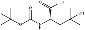 Leucine, N-[(1,1-dimethylethoxy)carbonyl]-4-hydroxy- Struktur