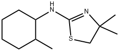 2-Thiazolamine, 4,5-dihydro-4,4-dimethyl-N-(2-methylcyclohexyl)- Struktur