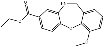 11,12-dihydro-4-methoxydibenz(b,f)(1,4)oxazepine-8-carboxylate Structure
