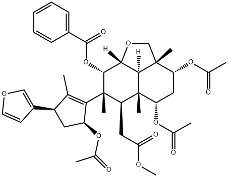 (2aR,8aβ,8bα)-Decahydro-3α,5α-diacetoxy-7α-[(3R,5S)-5-acetoxy-3-(3-furyl)-2-methyl-1-cyclopenten-1-yl]-8α-benzoyloxy-2a,5aβ,7-trimethyl-2H-naphtho[1,8-bc]furan-6β-acetic acid methyl ester|