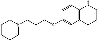 6-(3-(Piperidin-1-yl)propoxy)-1,2,3,4-tetrahydroquinoline 化学構造式