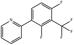 Pyridine, 2-[2,4-difluoro-3-(trifluoromethyl)phenyl]- Structure