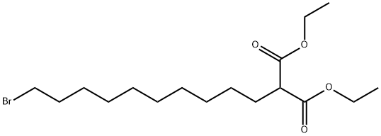 Propanedioic acid, 2-(10-bromodecyl)-, 1,3-diethyl ester 化学構造式