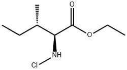 L-Isoleucine, N-chloro-, ethyl ester 化学構造式