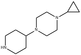 Piperazine, 1-cyclopropyl-4-(4-piperidinyl)- Struktur