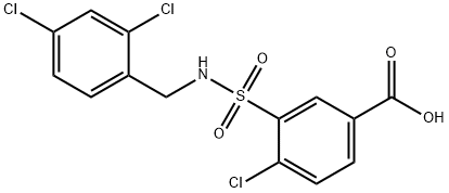 4-氯-3-(N-(2,4-二氯苄基)氨磺酰基)苯甲酸,782462-38-8,结构式