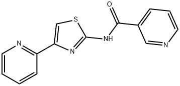 3-Pyridinecarboxamide, N-[4-(2-pyridinyl)-2-thiazolyl]- Structure