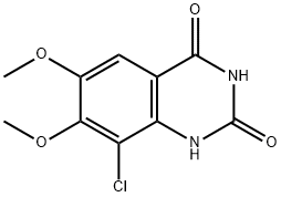 2,4(1H,3H)-Quinazolinedione, 8-chloro-6,7-dimethoxy- 结构式