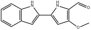 5-(1H-インドール-2-イル)-3-メトキシ-1H-ピロール-2-カルブアルデヒド 化学構造式