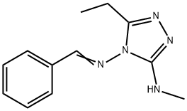 4H-1,2,4-Triazole-3,4-diamine,5-ethyl-N-methyl-N-(phenylmethylene)-(9CI) Struktur