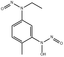 N1-Ethyl-N3-hydroxy-4-methyl-N1,N3-dinitroso-1,3-benzenediamine Structure