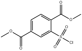 1,4-dimethyl 2-(chlorosulfonyl)benzene-1,4-dicarboxylate Struktur