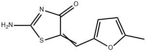 4(5H)-Thiazolone,2-amino-5-[(5-methyl-2-furanyl)methylene]-(9CI) Struktur