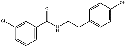 Benzamide, 3-chloro-N-[2-(4-hydroxyphenyl)ethyl]- Structure