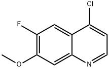 4-氯-6-氟-7-甲氧基喹啉, 851985-92-7, 结构式