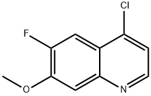 4-氯-6-氟-7-甲氧基喹啉,851985-92-7,结构式