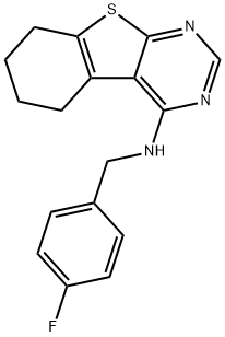 N-(4-氟苄基)-5,6,7,8-四氢苯并[4,5]噻吩并[2,3-D]嘧啶-4-胺,852407-49-9,结构式